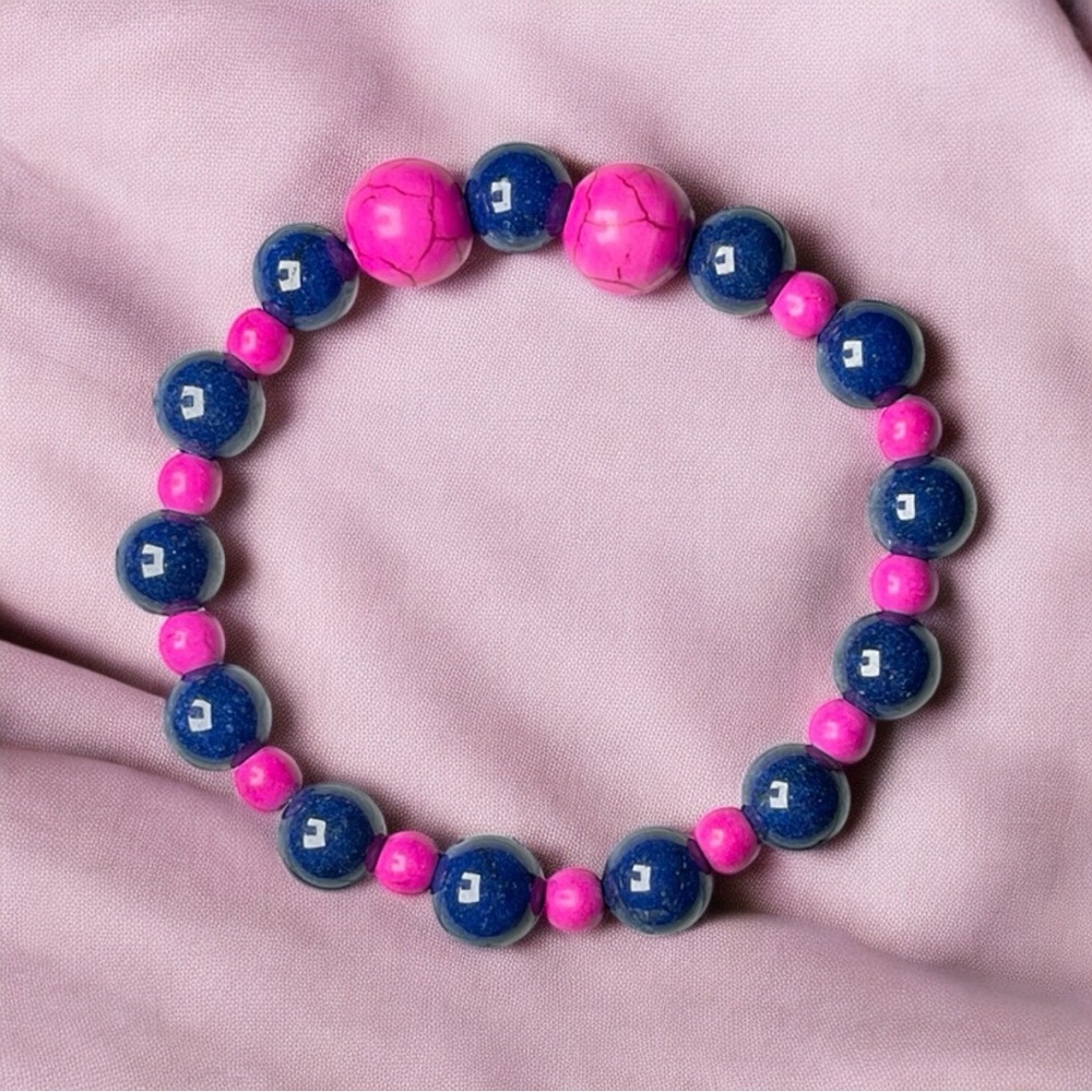 Lapis Lazuli & Artisan Stone Bracelet